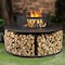 Deko Living 38 Inch Diameter Outdoor Steel Wood Burning  Fire Pit with Log Storage COB10509 - alternate 5